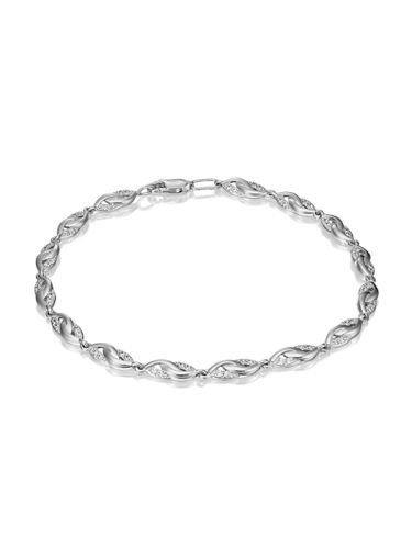 Браслет из белого золота с фианитом р. 18 PLATINA jewelry