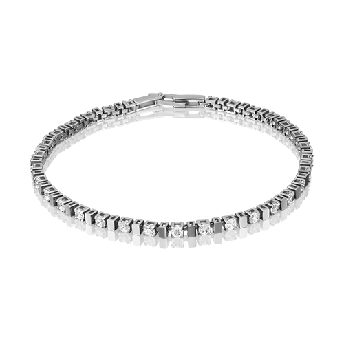 Браслет из белого золота с фианитом р. 18.5 PLATINA jewelry 05-0579-00-501-1120-38