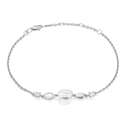 Браслет из белого золота с топазом р. 17 PLATINA jewelry