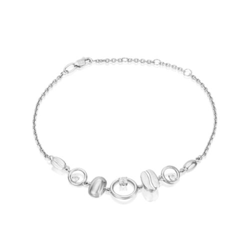 Браслет из белого золота с топазом р. 21 PLATINA jewelry