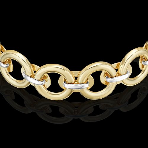 Браслет из белого/желтого золота р.16 PLATINA jewelry