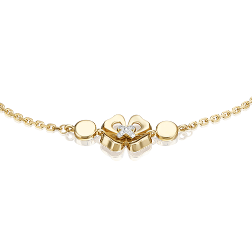 Браслет из белого/желтого золота р.17 PLATINA jewelry
