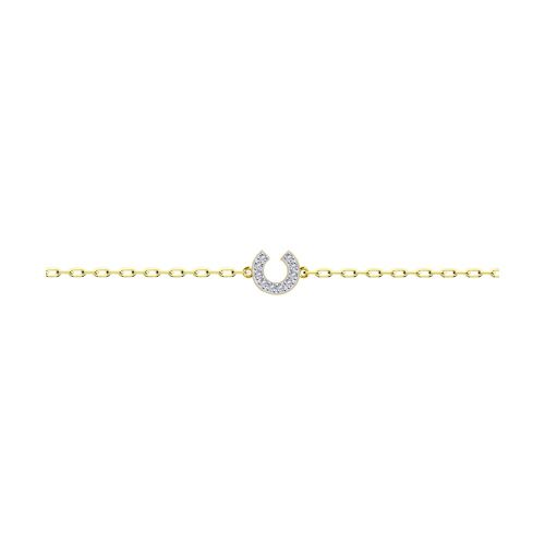 Браслет из желтого золота р. 16 Diamant
