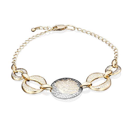 Браслет из желтого золота р. 17,5 PLATINA jewelry