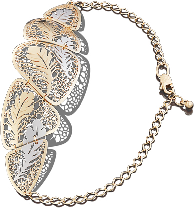 Браслет из желтого золота р. 22,5 PLATINA jewelry