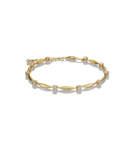 Браслет из желтого золота с фианитом р. 20,5 PLATINA jewelry