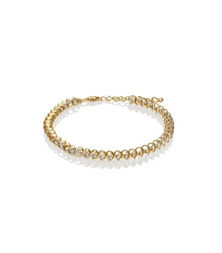 Браслет из желтого золота с Swarovski р. 21 PLATINA jewelry