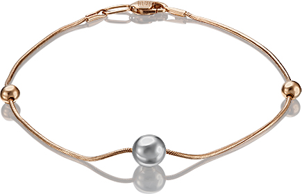 Браслет из желтого золота/белого золота р. 18,5 PLATINA jewelry