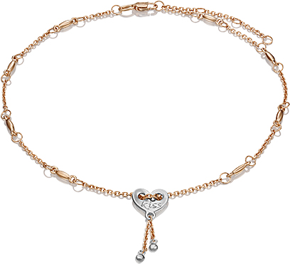 Браслет из желтого золота/белого золота р. 27 PLATINA jewelry