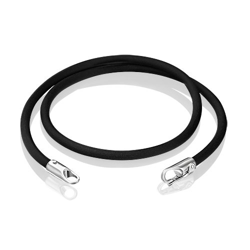 Браслет из каучука/серебра р. 30 PLATINA jewelry
