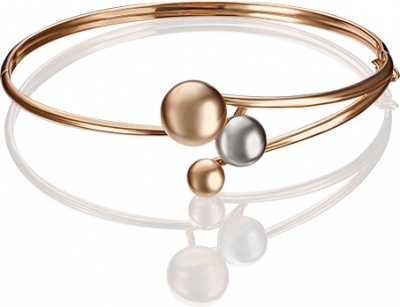 Браслет из комбинированного золота р. 19 PLATINA jewelry