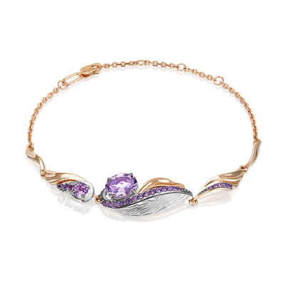 Браслет из комбинированного золота р. 20 PLATINA jewelry