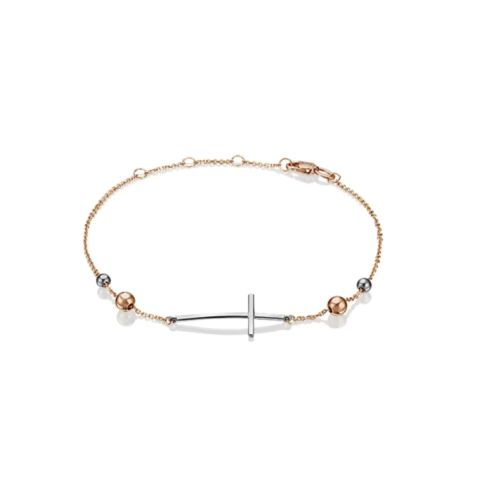 Браслет из комбинированного золота р. 20,5 PLATINA jewelry
