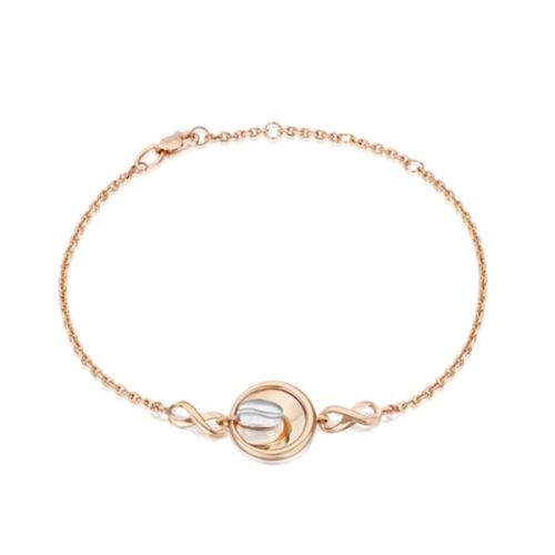 Браслет из комбинированного золота р. 21 PLATINA jewelry