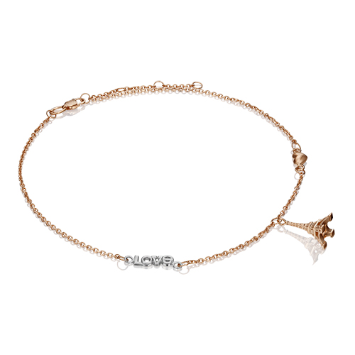 Браслет из комбинированного золота р. 23 PLATINA jewelry