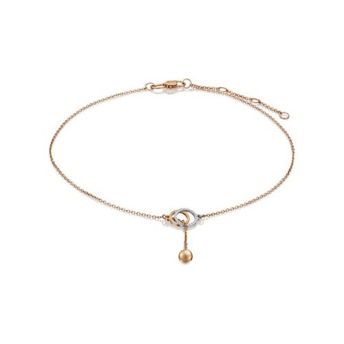 Браслет из комбинированного золота р. 26 PLATINA jewelry