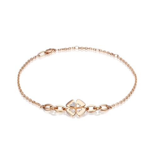 Браслет из комбинированного золота с бриллиантом р. 21 PLATINA jewelry