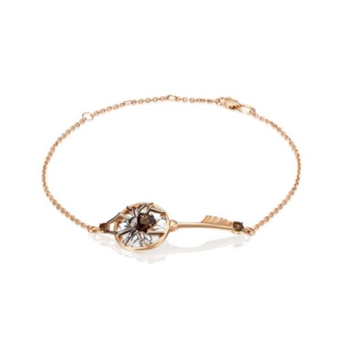 Браслет из комбинированного золота с кварцем р. 21 PLATINA jewelry