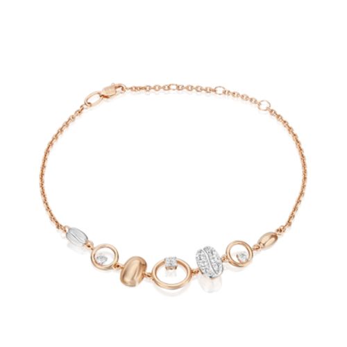 Браслет из комбинированного золота с топазом р. 21 PLATINA jewelry