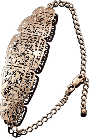 Браслет из красного золота р. 21,5 PLATINA jewelry