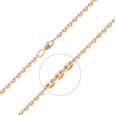 Браслет из красного золота р. 23,5 PLATINA jewelry