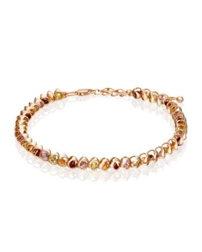 Браслет из красного золота с аметистом р. 21 PLATINA jewelry