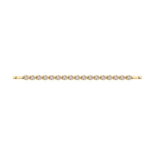 Браслет из красного золота с бриллиантом р. 19 SOKOLOV Diamonds