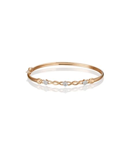 Браслет из красного золота с фианитом р. 18,5 PLATINA jewelry