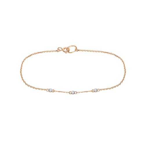 Браслет из красного золота с фианитом р. 19 585Gold