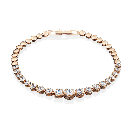 Браслет из красного золота с фианитом р. 19.5 PLATINA jewelry 05-0561-00-501-1110-38