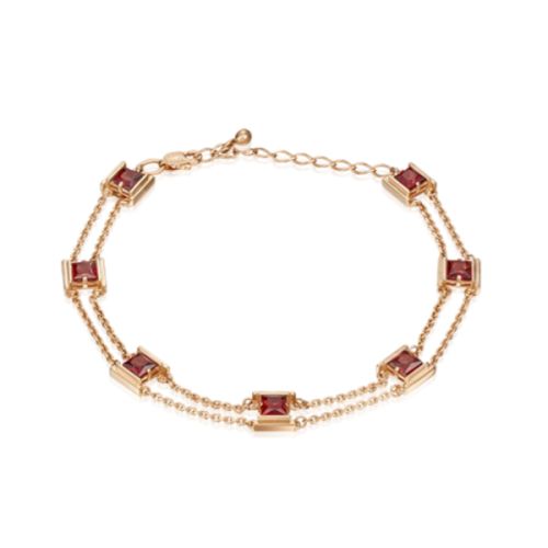 Браслет из красного золота с гранатом р. 21 PLATINA jewelry