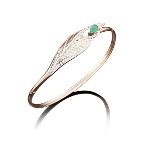 Браслет из красного золота с халцедоном р. 19 PLATINA jewelry