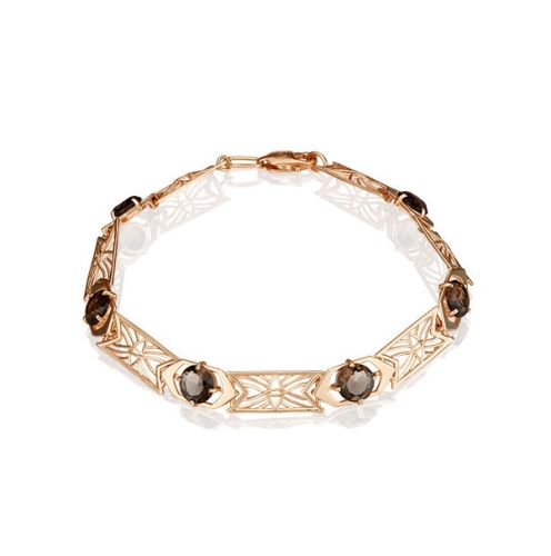 Браслет из красного золота с кварцем р. 18,5 PLATINA jewelry