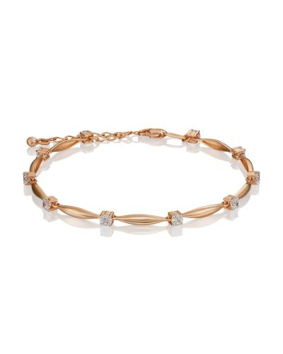 Браслет из красного золота с Swarovski р. 20,5 PLATINA jewelry