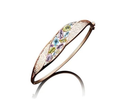 Браслет из красного золота с топазом р. 19 PLATINA jewelry