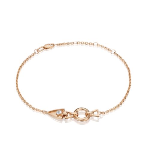 Браслет из красного золота с топазом р. 21 PLATINA jewelry