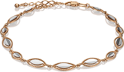 Браслет из красного золота/белого золота р. 21 PLATINA jewelry