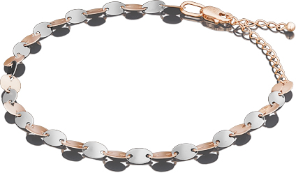 Браслет из красного золота/белого золота р. 21,5 PLATINA jewelry