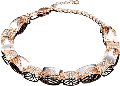 Браслет из красного золота/белого золота р. 24 PLATINA jewelry