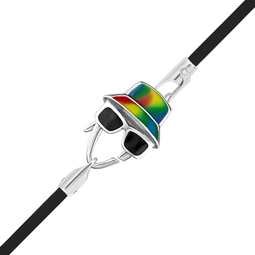 Браслет из серебра с эмалью р. 18 PLATINA jewelry 05-0769-00-000-02