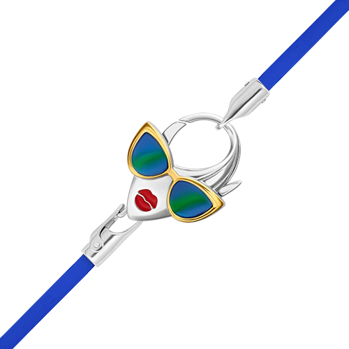 Браслет из серебра с эмалью р. 18 PLATINA jewelry 05-0781-01-000-02