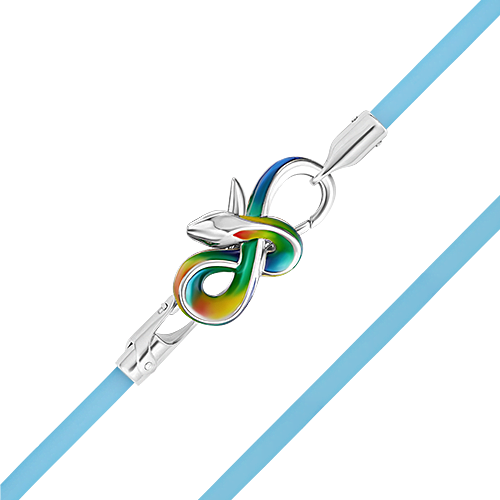 Браслет из серебра с эмалью р. 32 PLATINA jewelry 05-0793-03-000-02