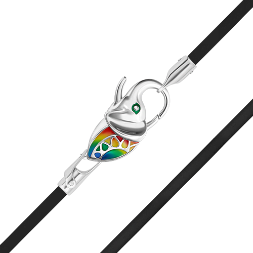 Браслет из серебра с эмалью р. 34 PLATINA jewelry 05-0792-00-000-02