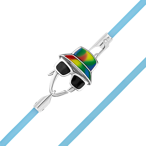 Браслет из серебра с эмалью р. 34 PLATINA jewelry 05-0794-03-000-02