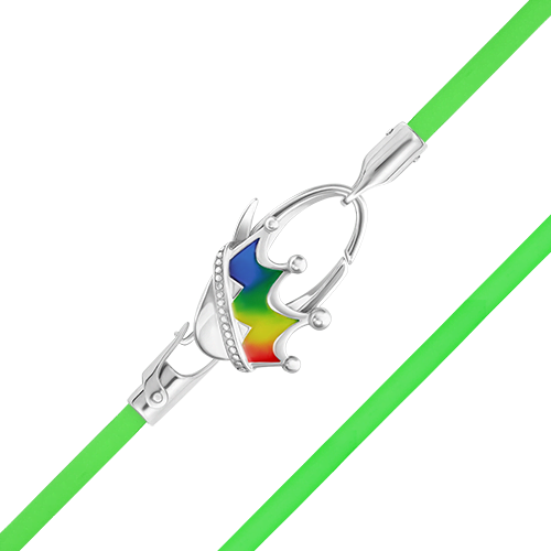 Браслет из серебра с эмалью р. 36 PLATINA jewelry 05-0787-08-000-02