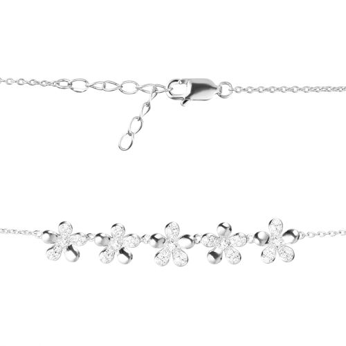 Браслет из серебра с фианитом р. 16,5 Balex Jewellery