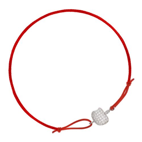 Браслет из серебра/текстиля с фианитом р. 16 Balex Jewellery