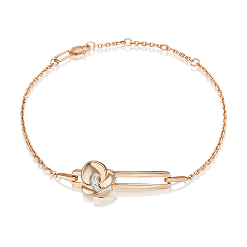 Браслет из золота с бриллиантом р. 21 PLATINA jewelry