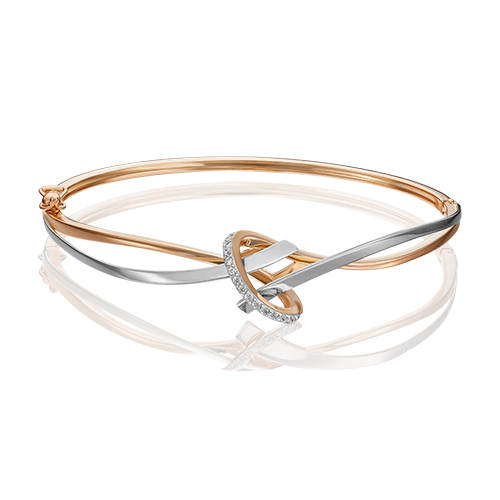 Браслет из золота с фианитом р. 18 PLATINA jewelry