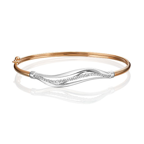 Браслет из золота с фианитом р. 19 PLATINA jewelry